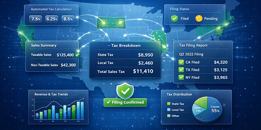 Sales Tax Calculation & Filing (Multi-State)